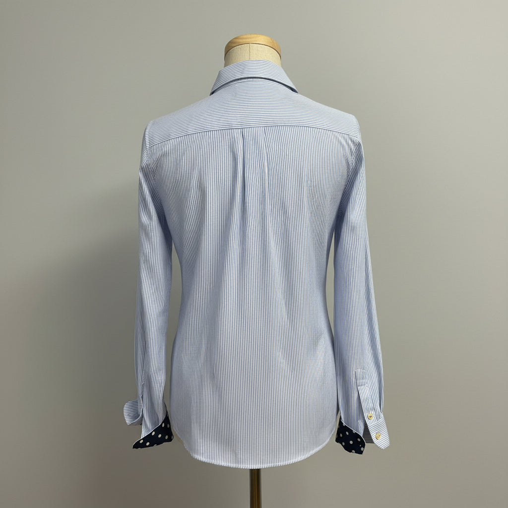 Trovata blue stripe and dot blouse, size S