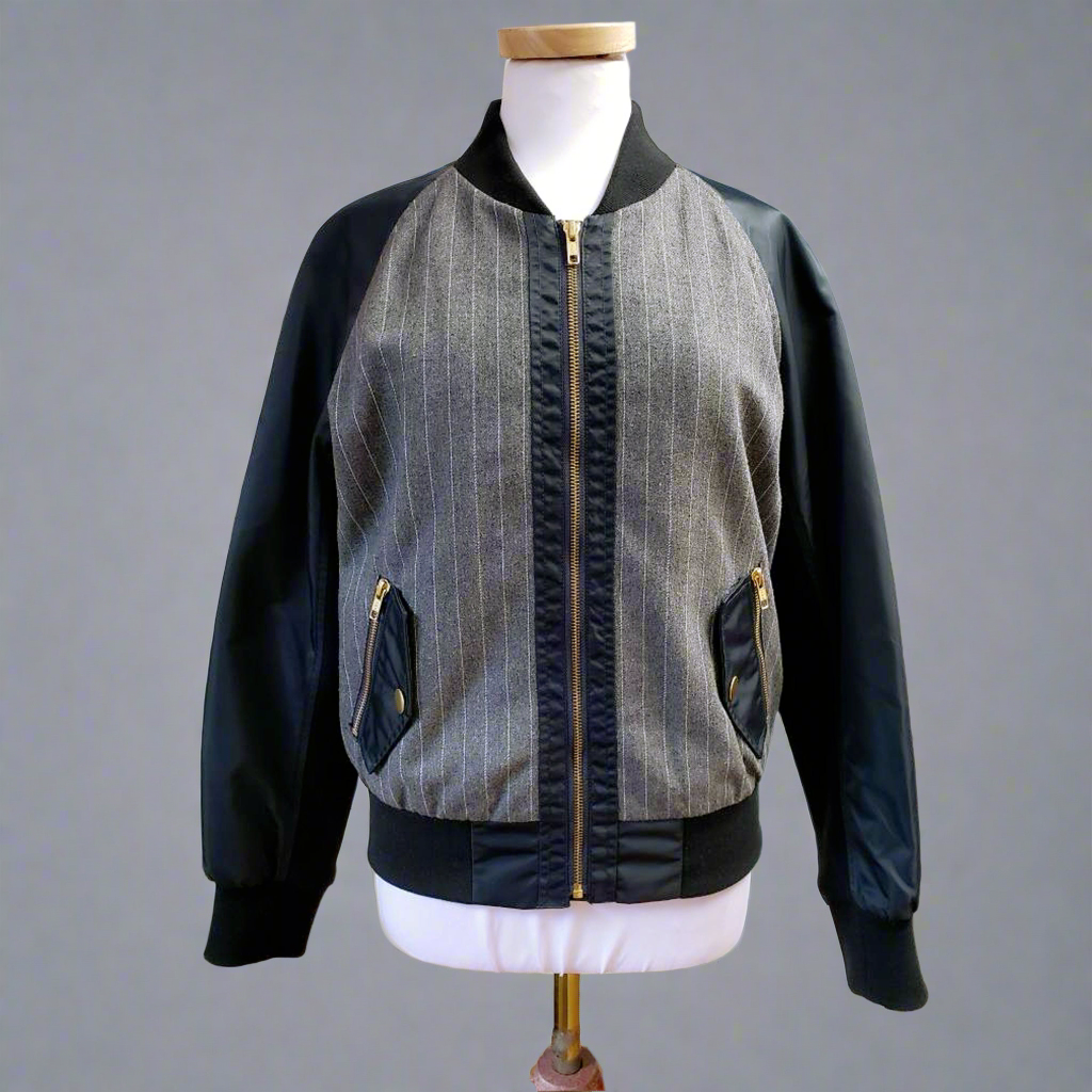 J. Crew gray and navy jacket, size M