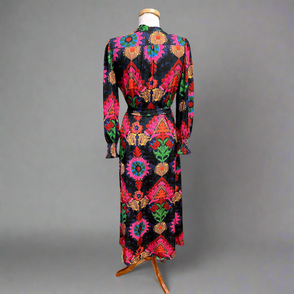Vilagallo navy floral dress, size L