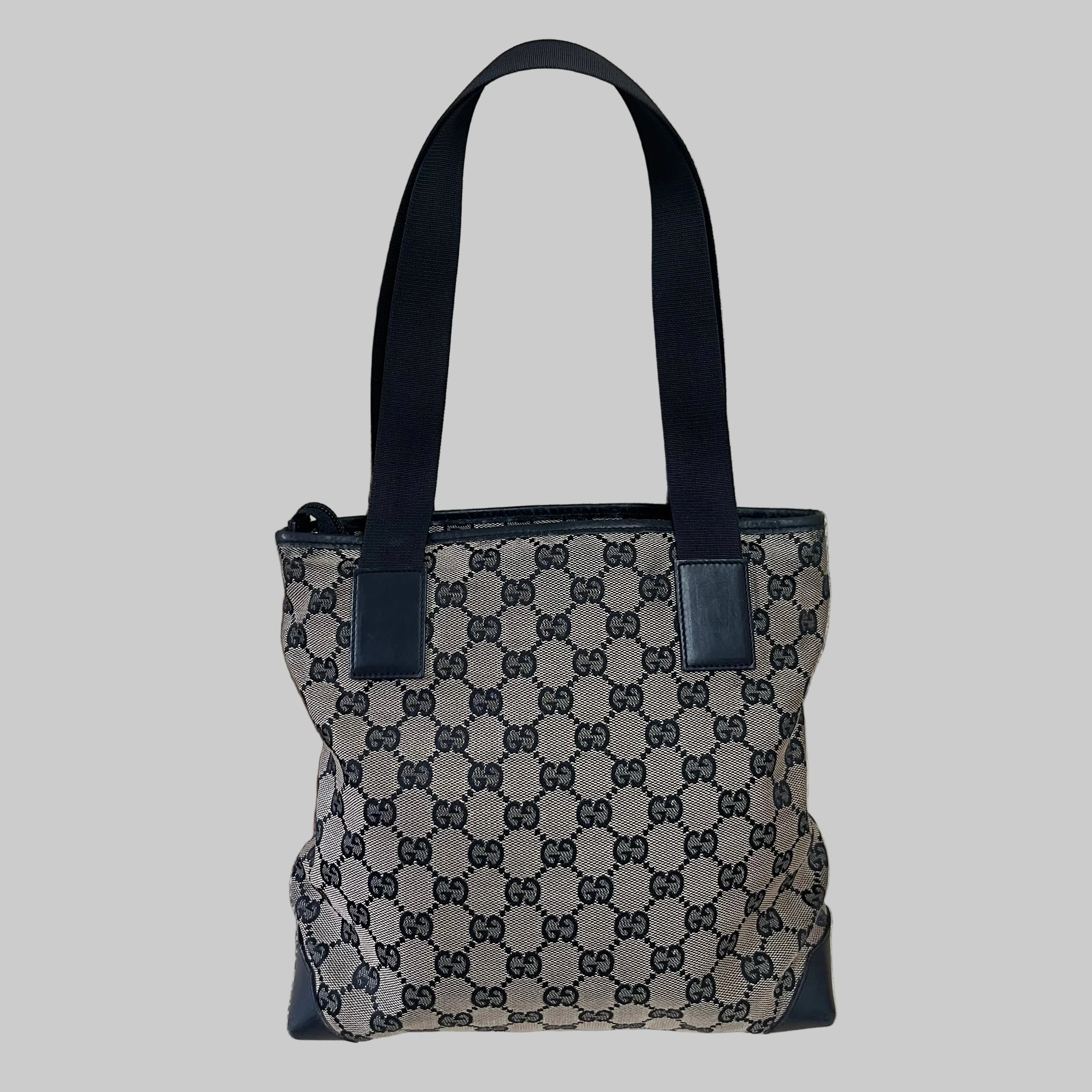 Gucci black GG logo small tote