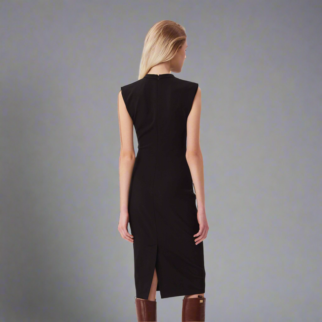 Diane von Furstenburg black knit Darrius dress, size 6