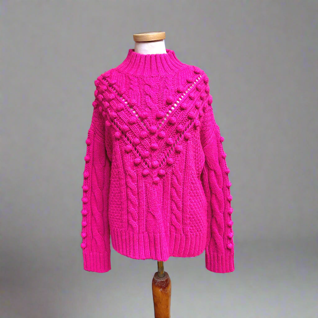 Marie Oliver hot pink Eris sweater, size S
