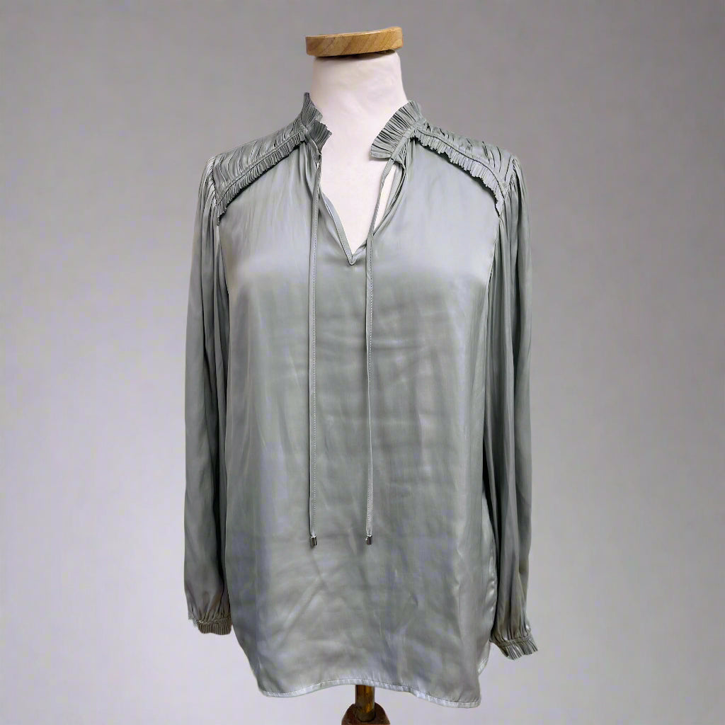 Elie Tahari pale blue blouse, size S, NEW WITH TAGS!
