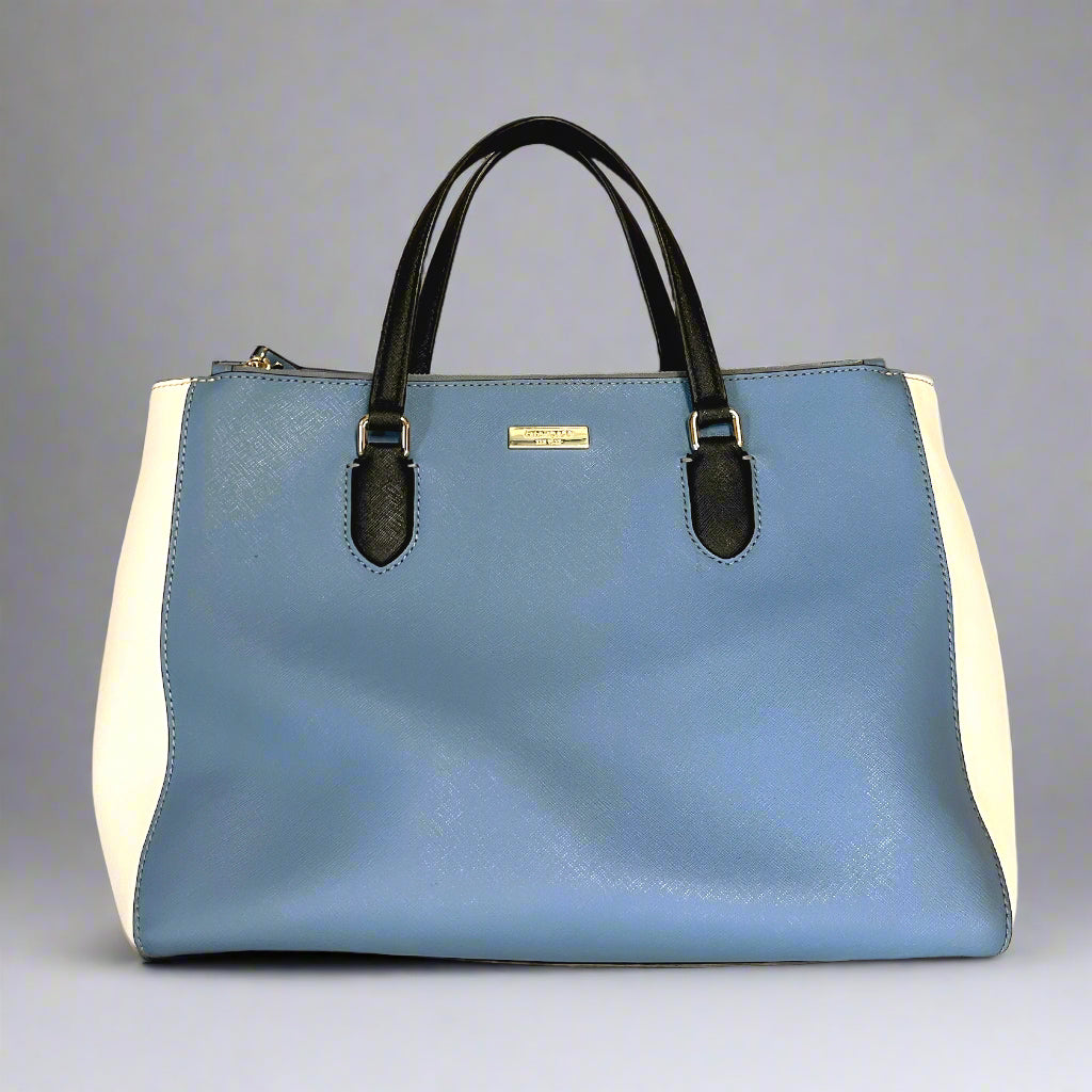 Kate Spade blue & white Laurel Way tote, LIKE NEW!