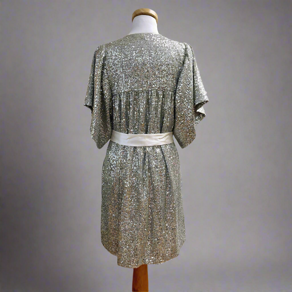 Emerson Fry silver sequin dress, size S
