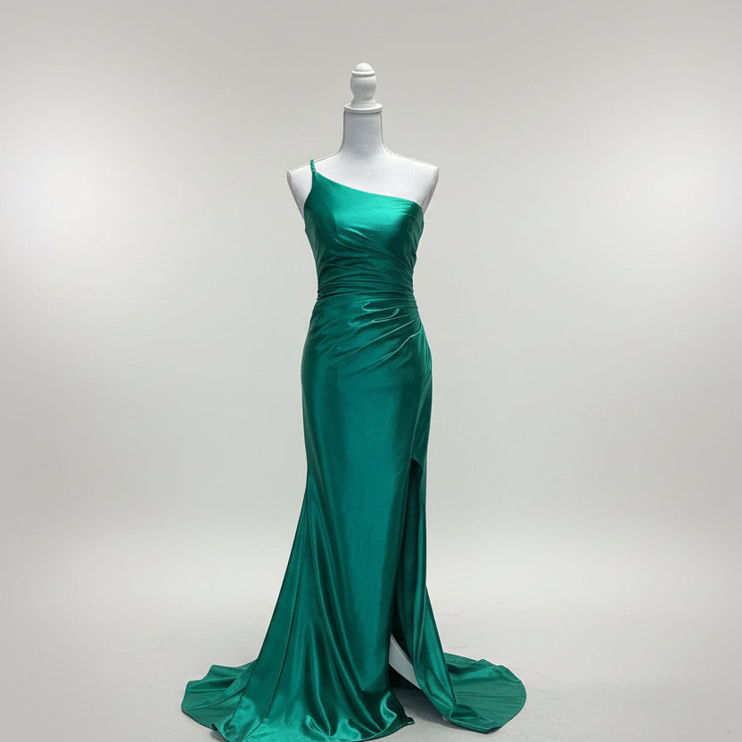 Ella Grace green satin dress, Size 2