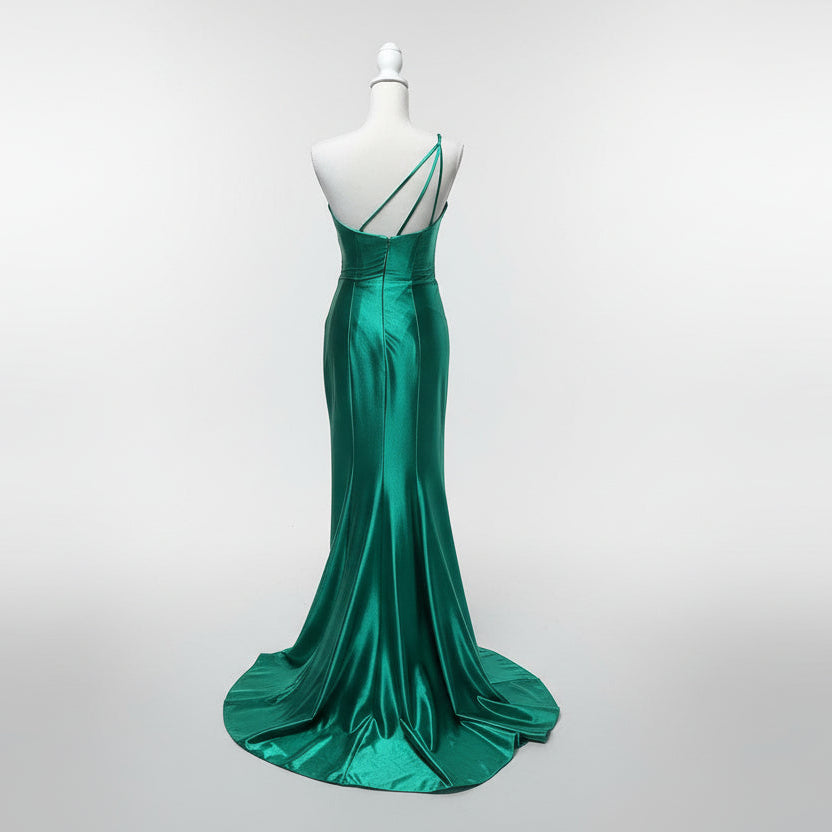 Ella Grace green satin dress, Size 2