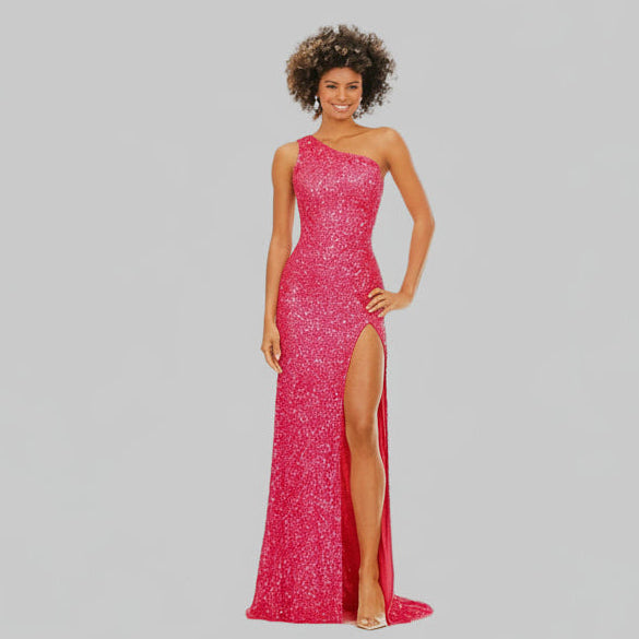 Ashley Lauren Pink sequin off shoulder dress, Size 4