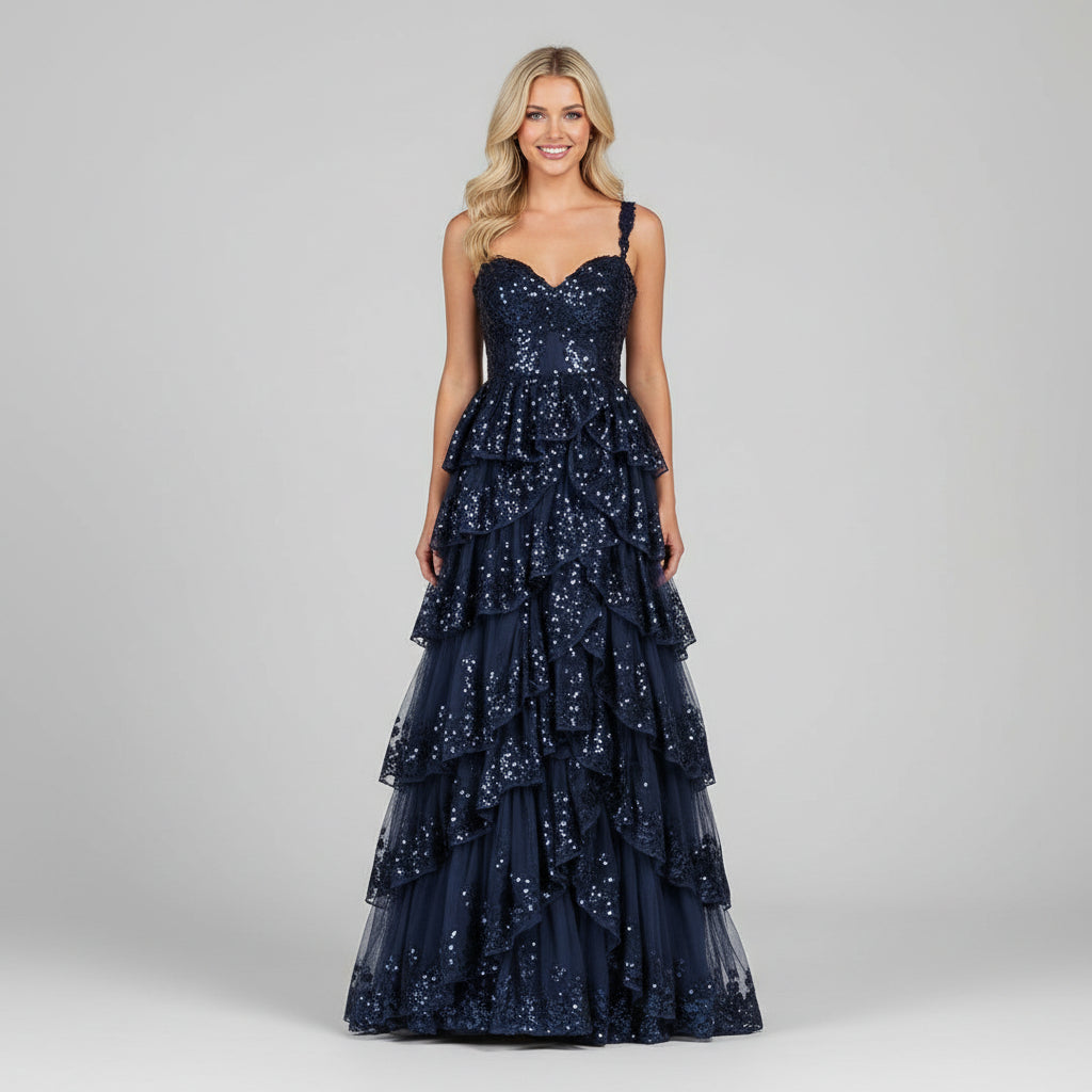 Blondie Nights midnight blue corset dress, size 5