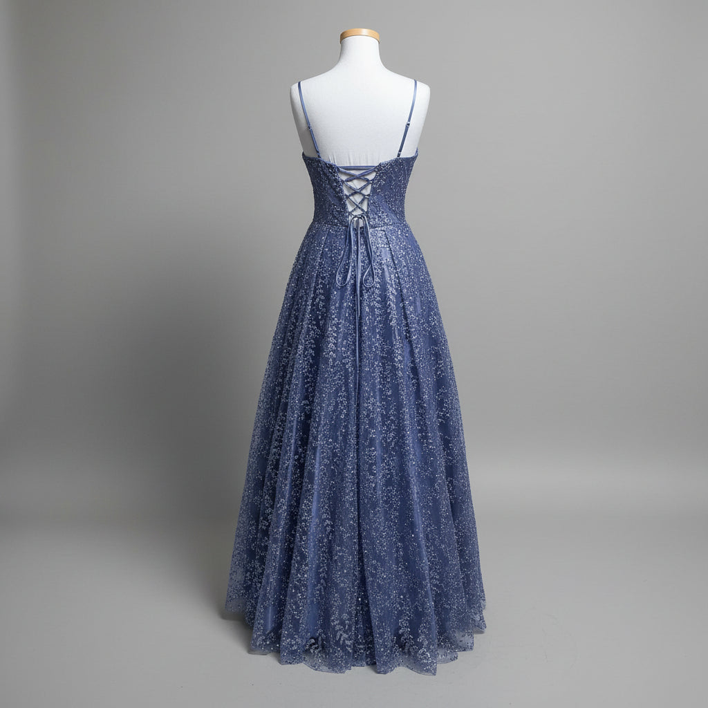 Blondie Nights periwinkle corset dress, size 7