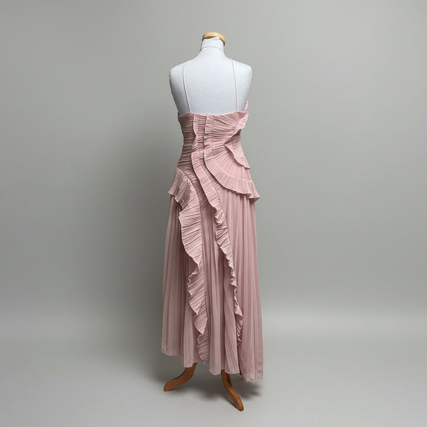 Venisse pink Catherine ruffle dress, Size L