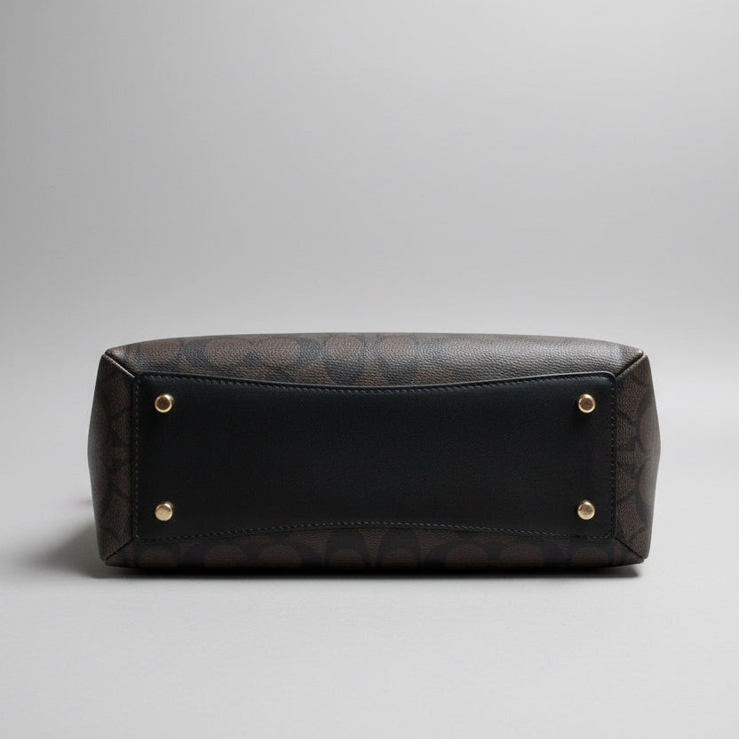 Coach brown logo print Mini Lillie Carryall, BRAND NEW!