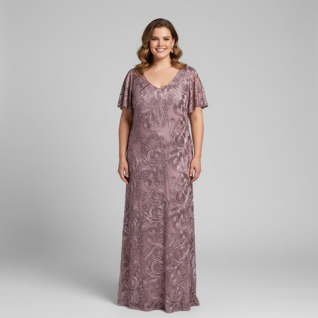 Alex Evenings blush long dress, size 22.