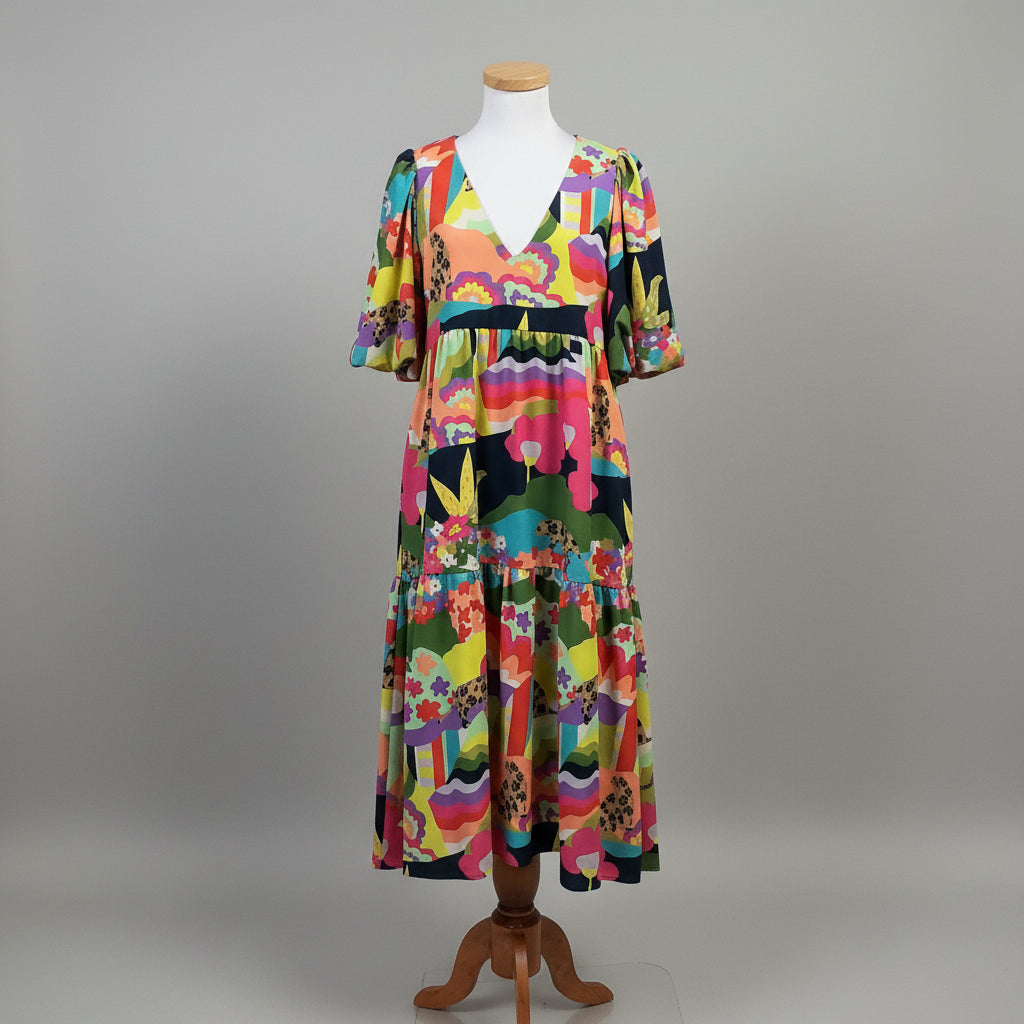 Crosby pink and blue Brawley dress, size S