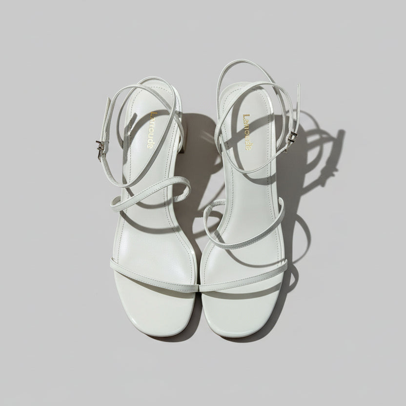 Laroude cream patent platform sandal, size 9.5, NEW IN BOX!
