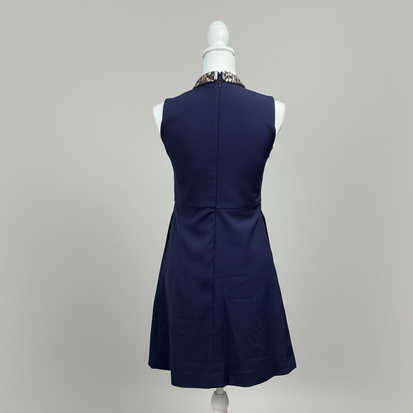 Forever Unique navy jeweled dress, size 4, NEW WITH TAGS!