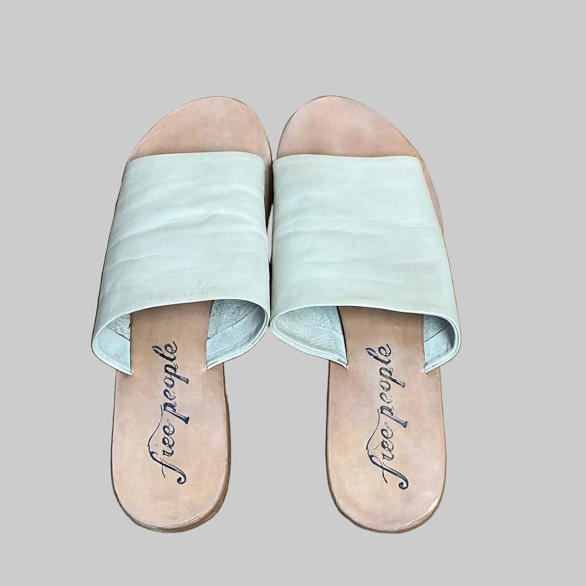 Free People bone Vincente slide, Size 8