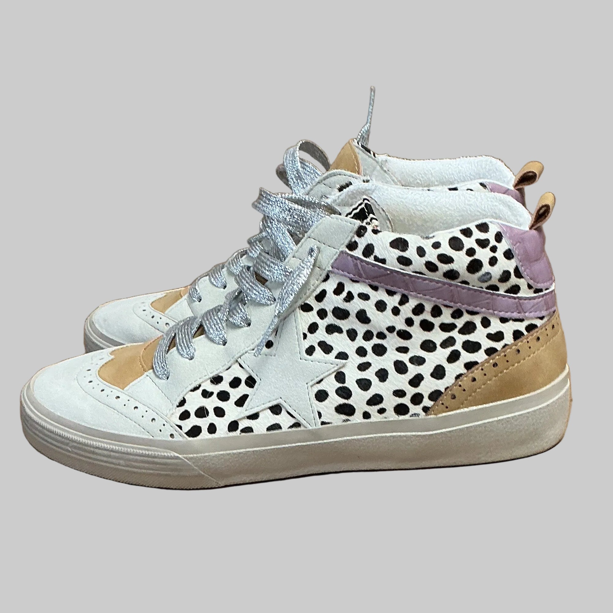 Shu Shop leopard print high-top Paulina shoes, Size 7.5