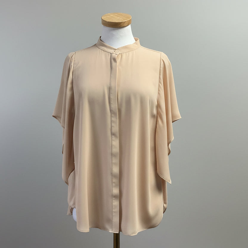 Amanda Uprichard tan blouse, size M, NEW WITH TAGS!