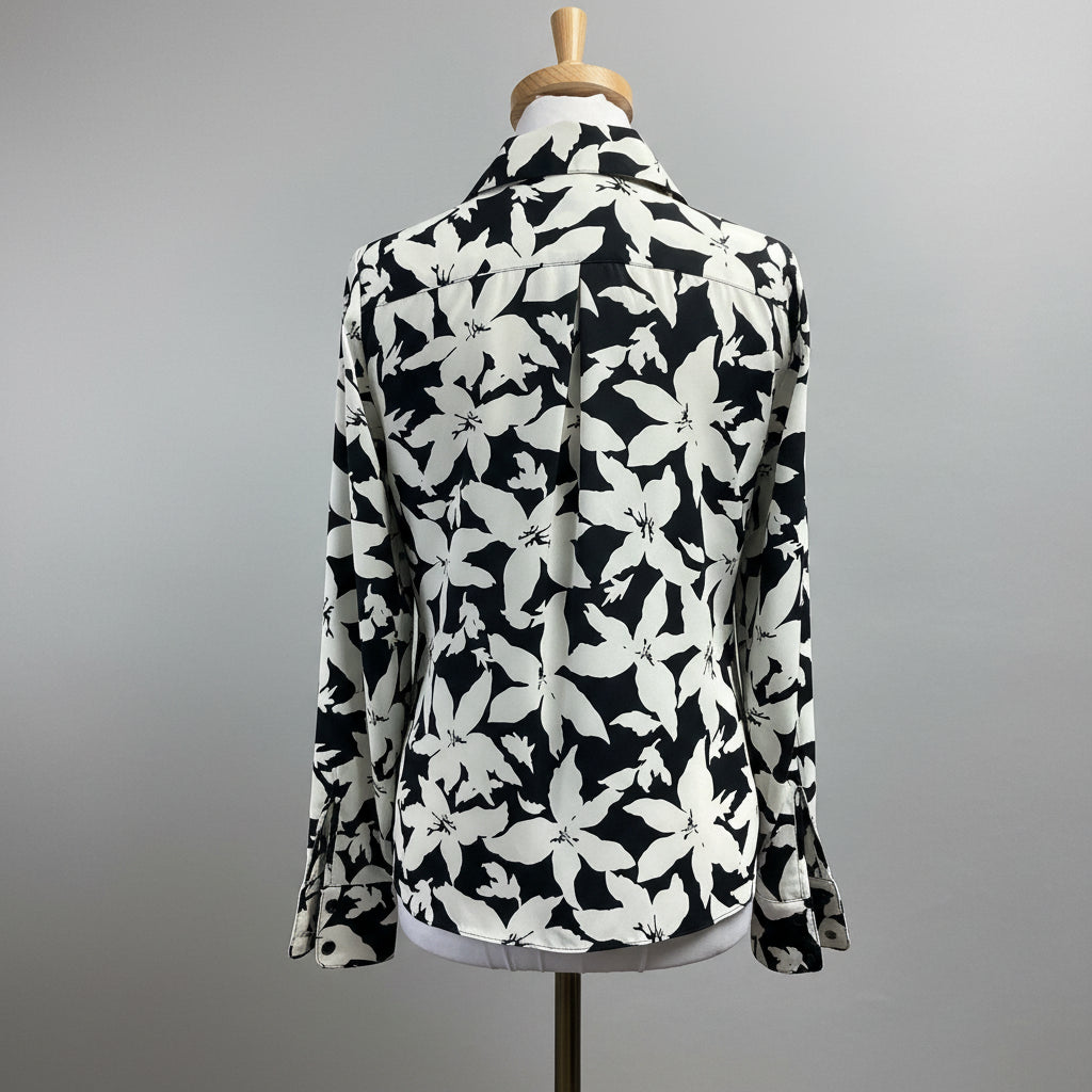 Joie black and white floral blouse, size S, NEW WITH TAGS!