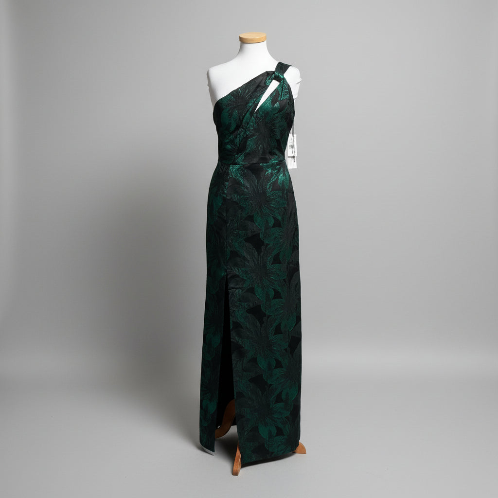Aidan Mattox black and green metallic dress, size 12, NEW WITH TAGS!
