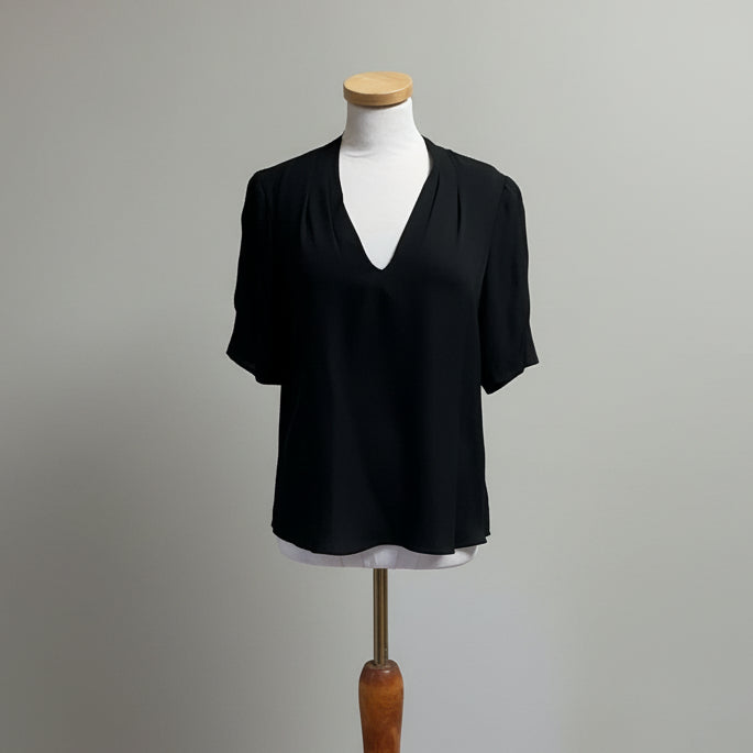 Joie black silk blouse, size M, NEW WITH TAGS!