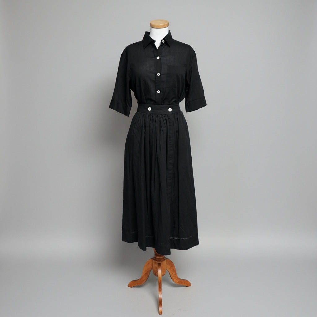 Lilla P black cotton skirt set, size XS, NEW WITH TAGS!