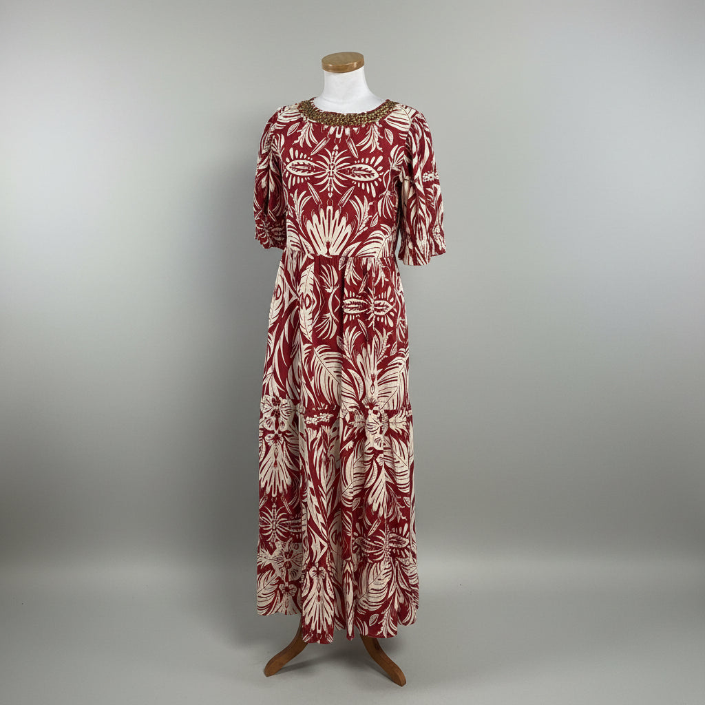 Sheridan French brick and cream Michola dress, size S