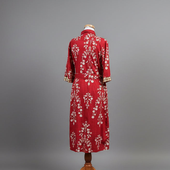 Sheridan French rust and cream Evans dress, size S