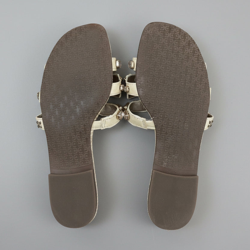 Sam Edelman tan jeweled sandals, size 9