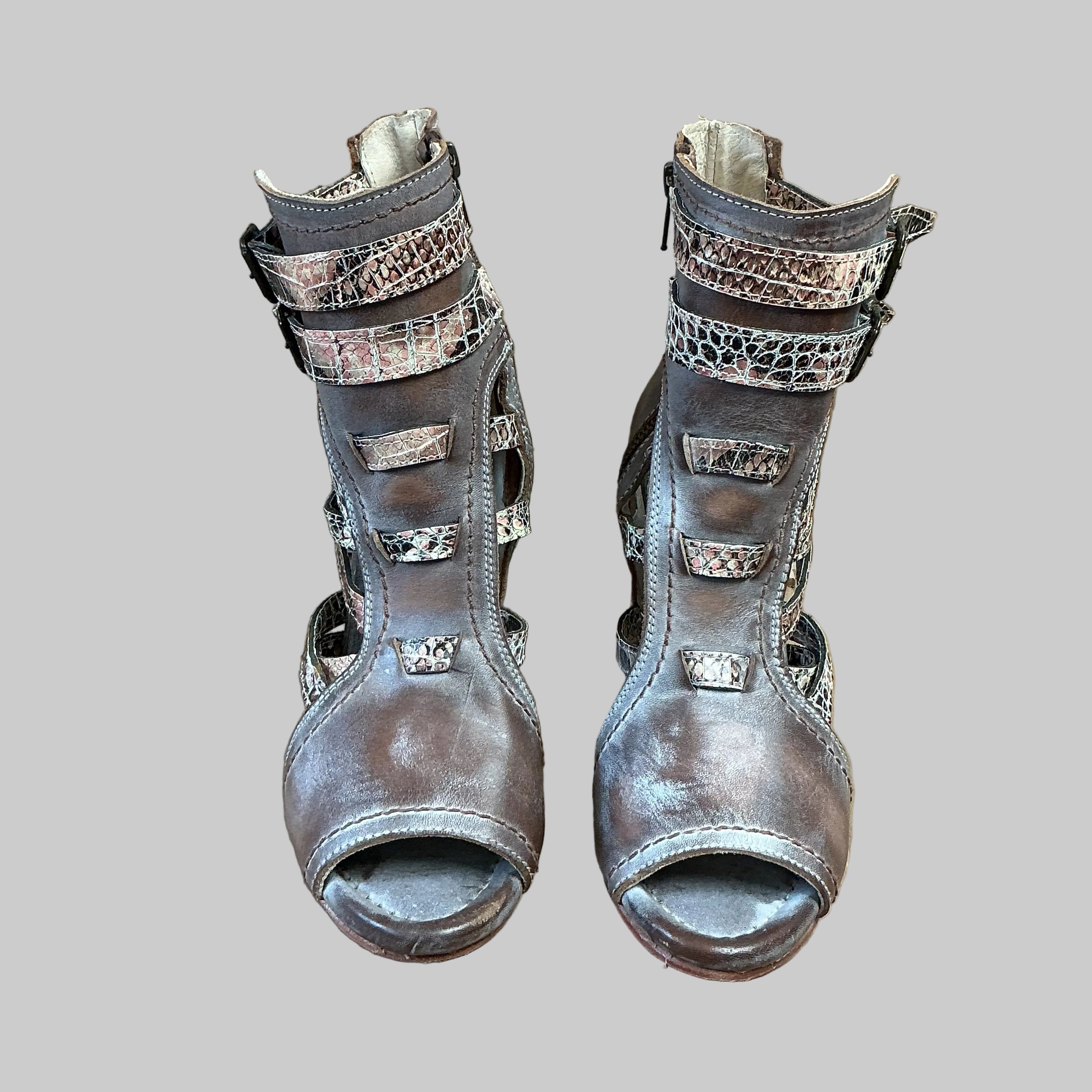 Freebird brown leather Tiara boots, size 9