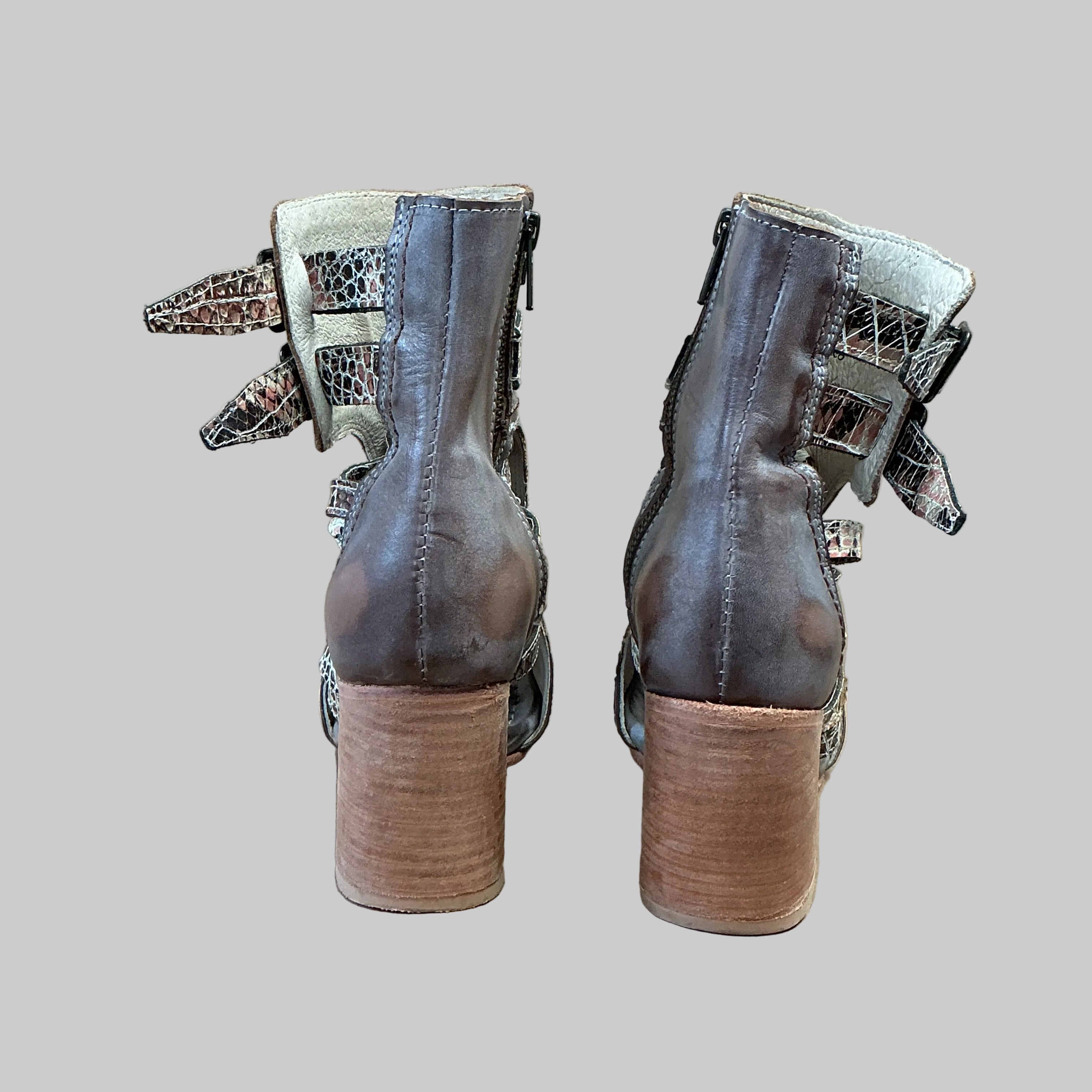 Freebird brown leather Tiara boots, size 9