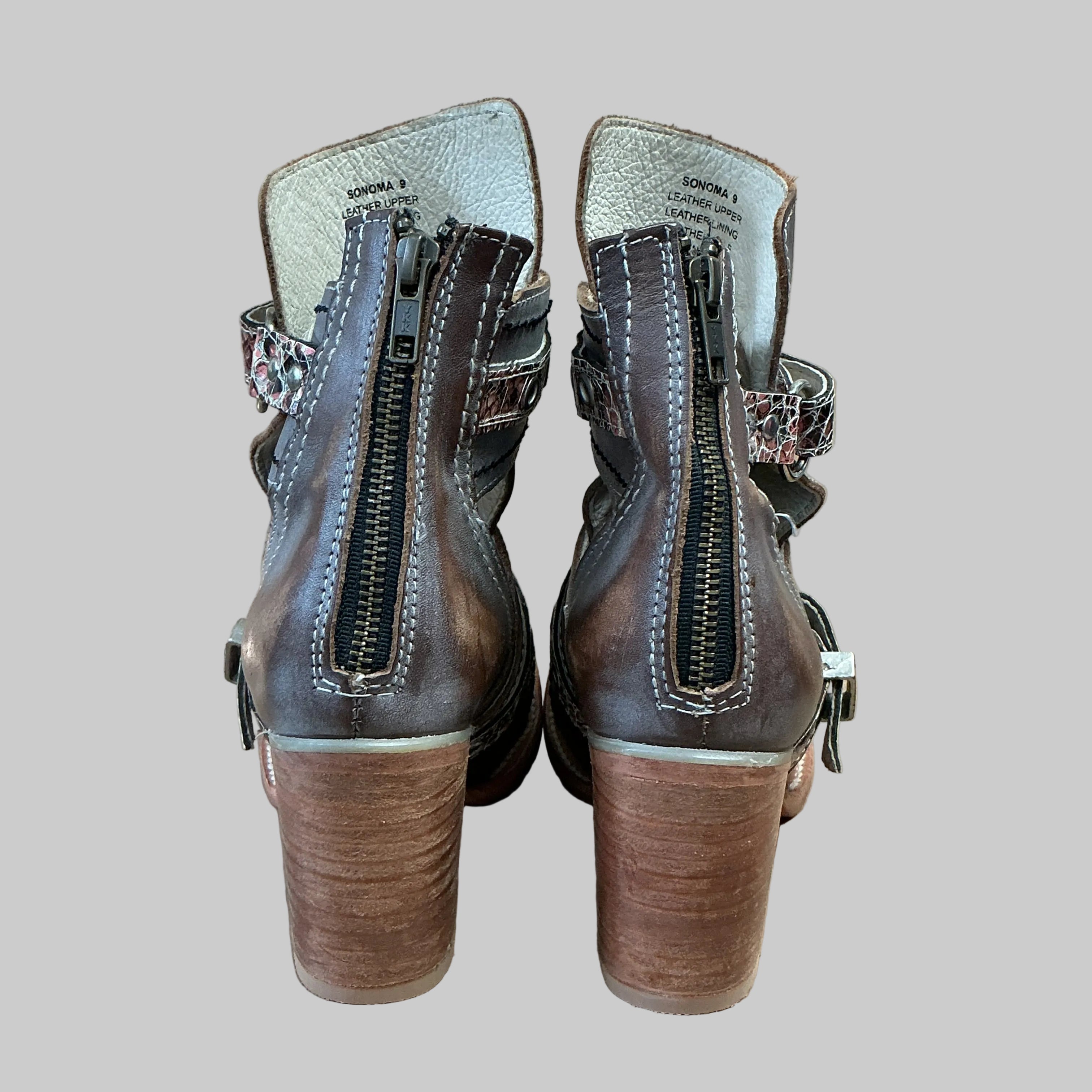 Freebird brown leather Sonoma boots, size 9