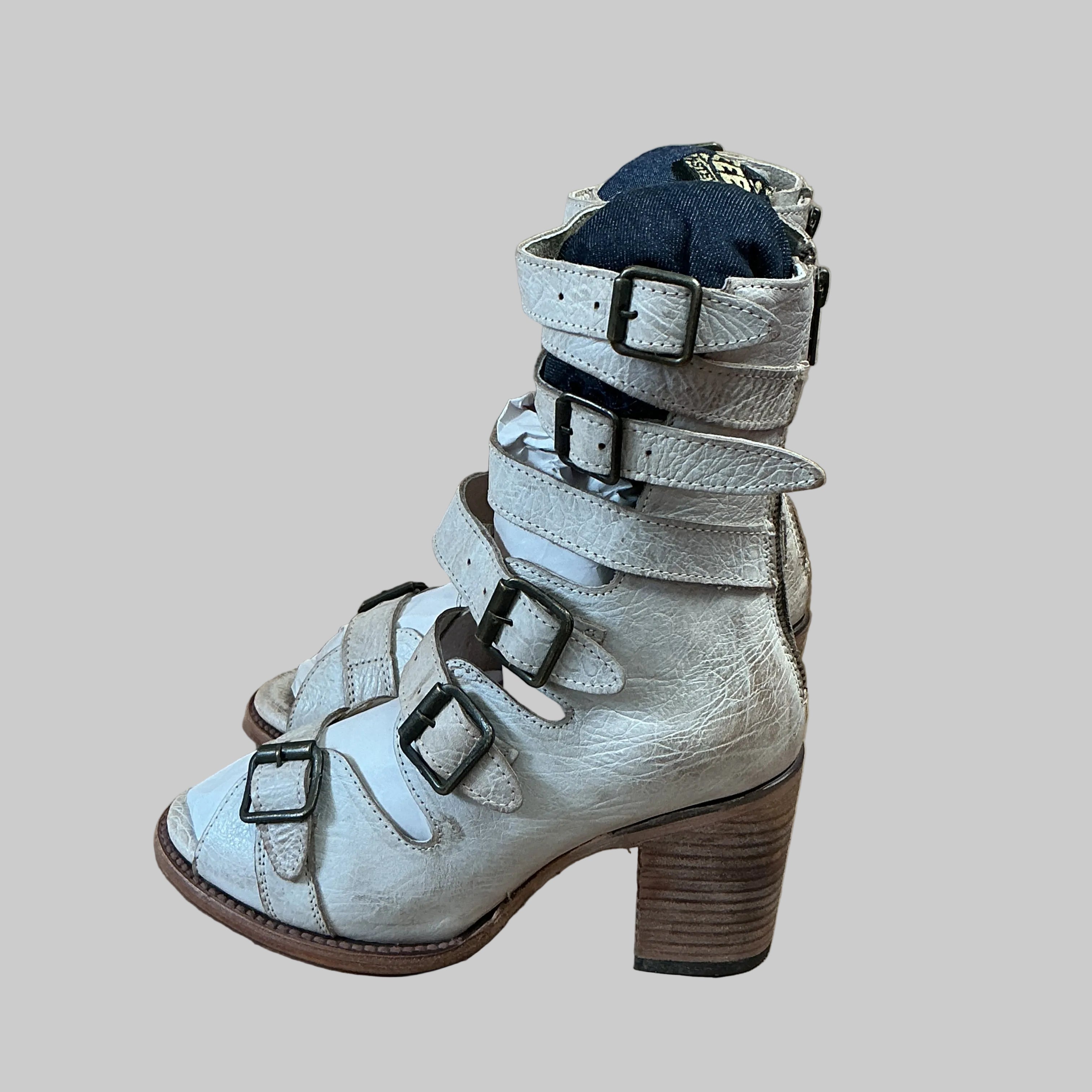 Freebird taupe leather Bond boots, size 9