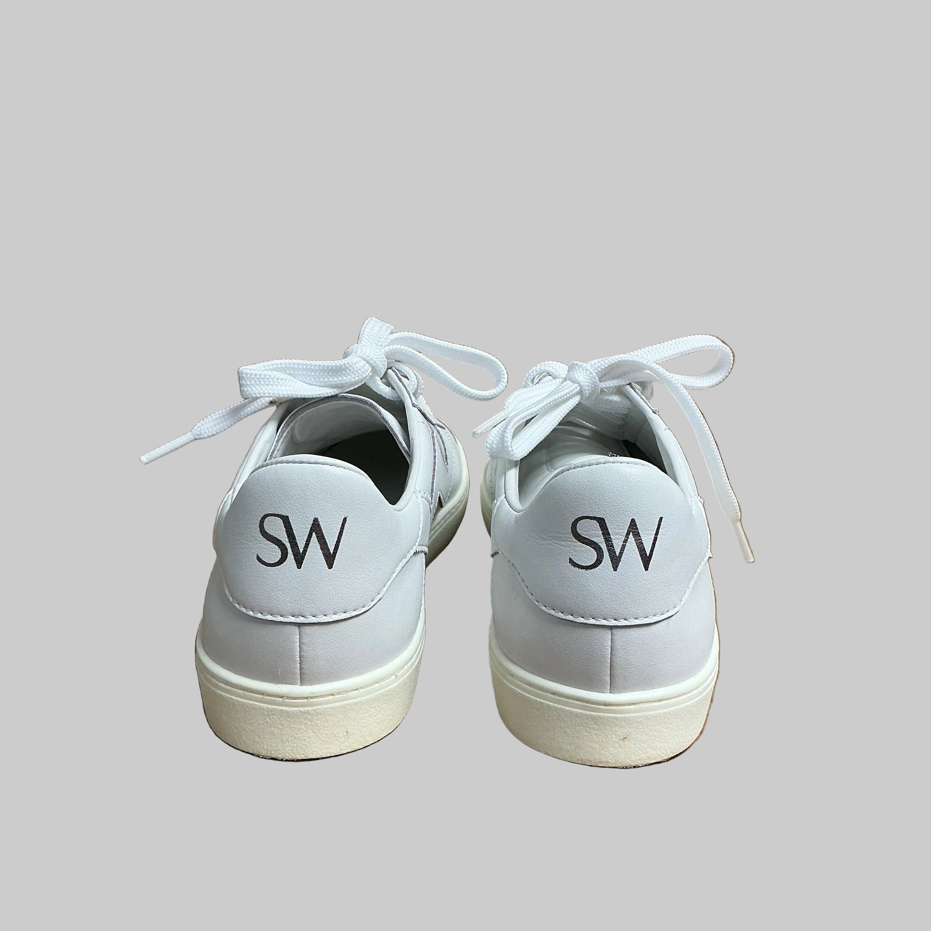 Stuart Weitzman white Daryl sneakers, size 9, LIKE NEW!