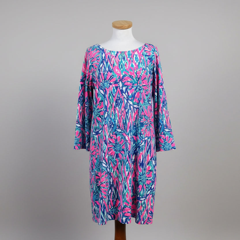 Lilly Pulitzer pink, blue, & white dress, size L