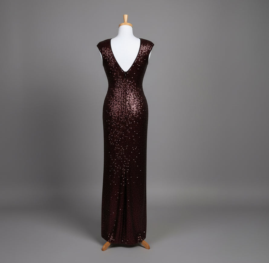 Nicole Miller burgundy sequin dress, size 4