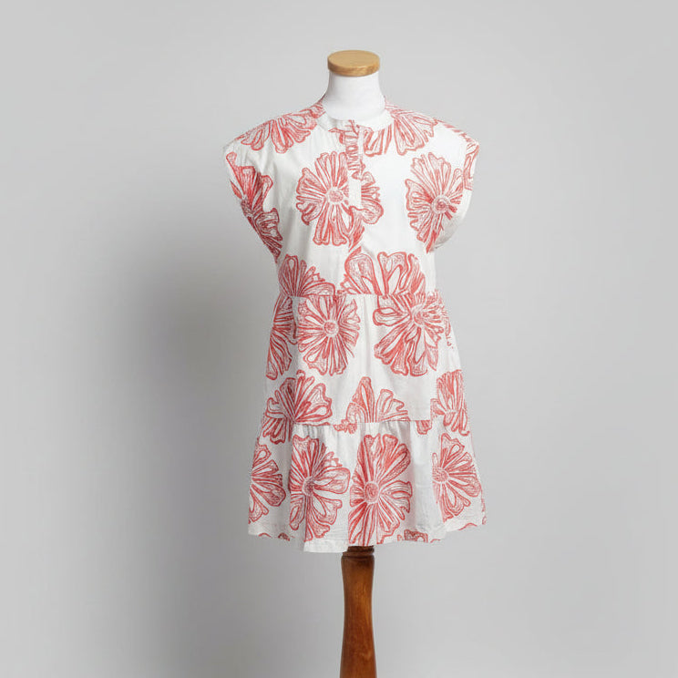 Marie Oliver red floral dress, size s