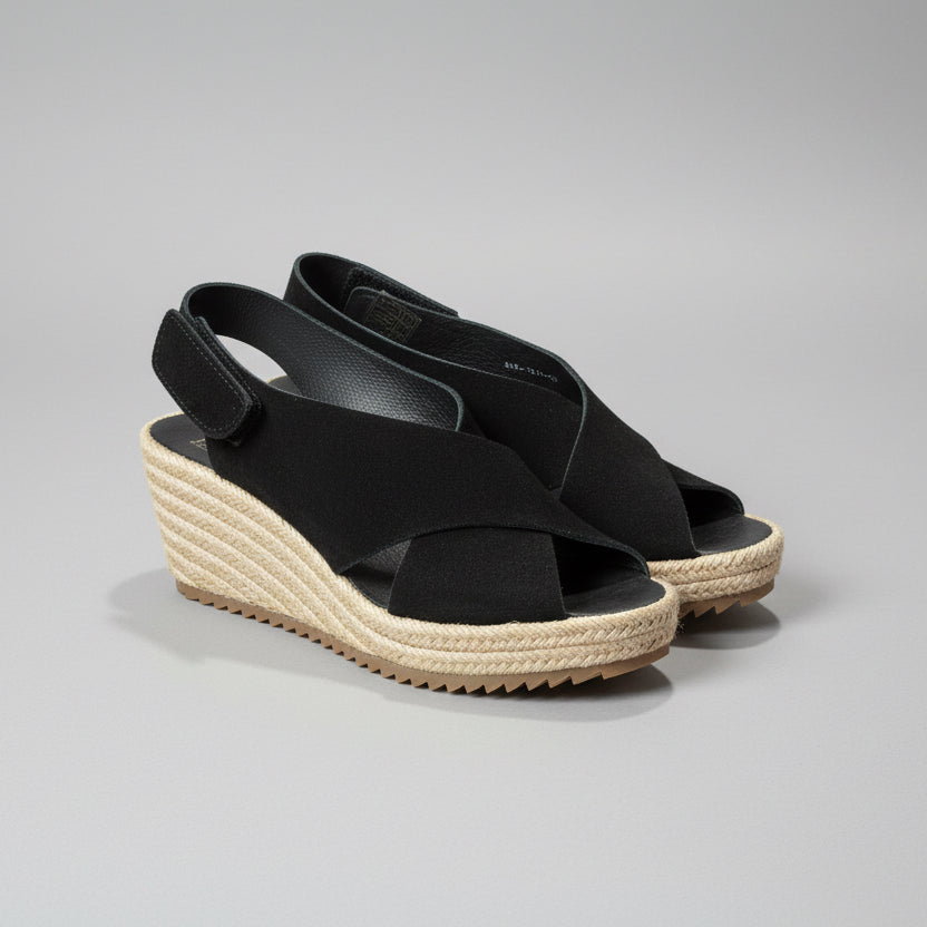 Pedro Garcia black suede wedge, size 9, NEW IN BOX!