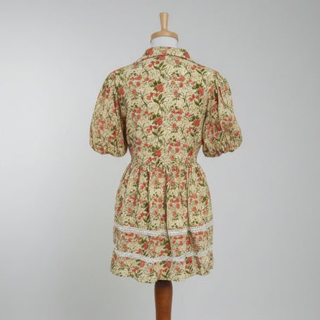 Olivia James sage, coral, and tan Daphne dress, Size S