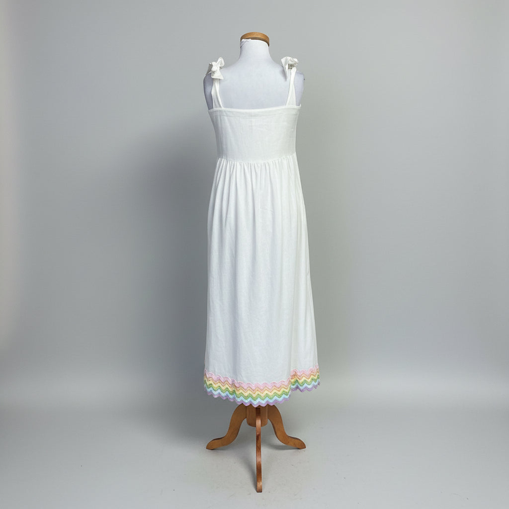 Juliet Dunn white linen maxi, size M