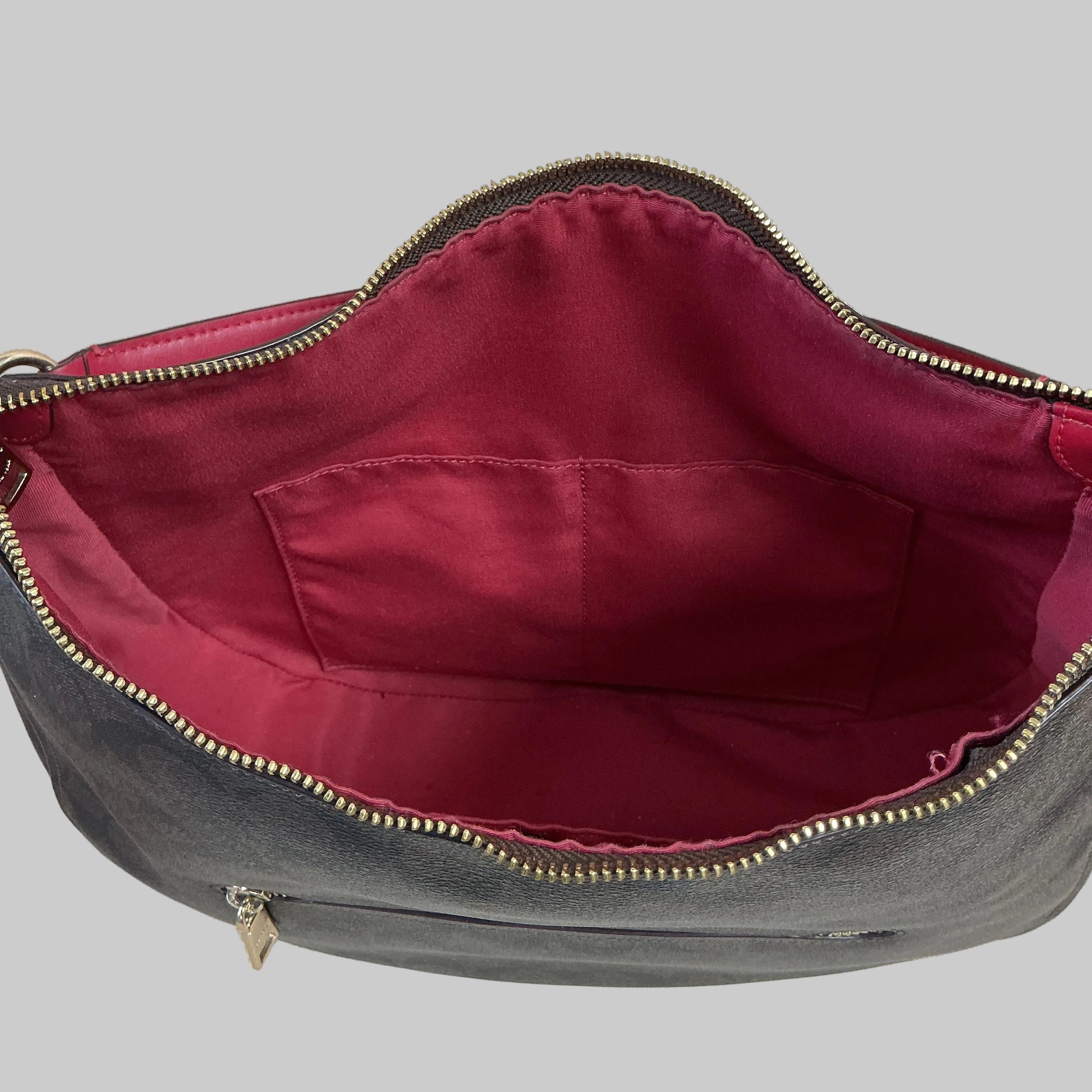 Coach brown logo Elle hobo bag