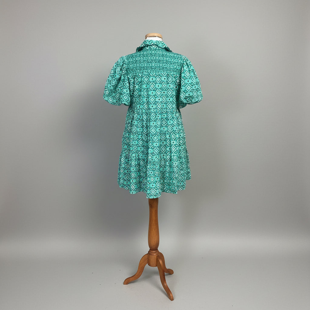 Hyacinth House jade print dress, size L