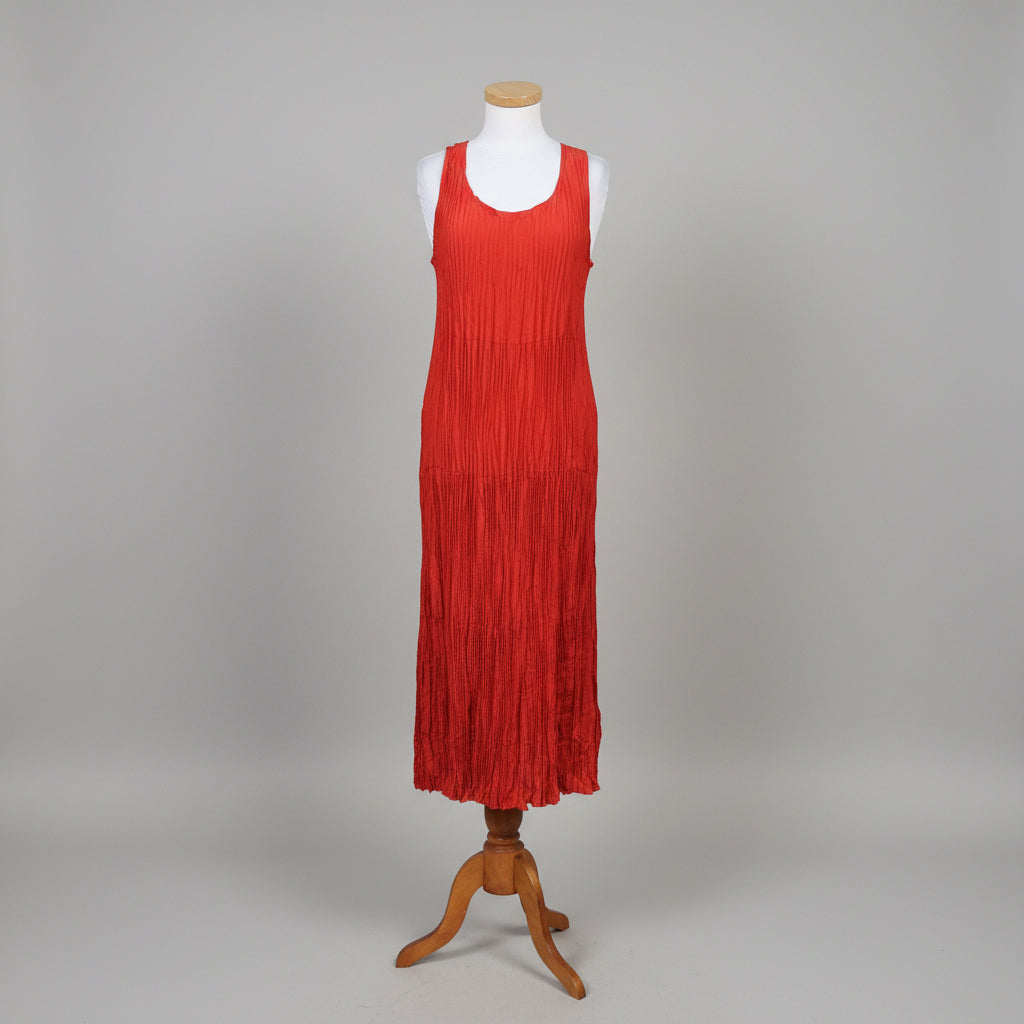 Eileen Fisher orange silk dress, size L