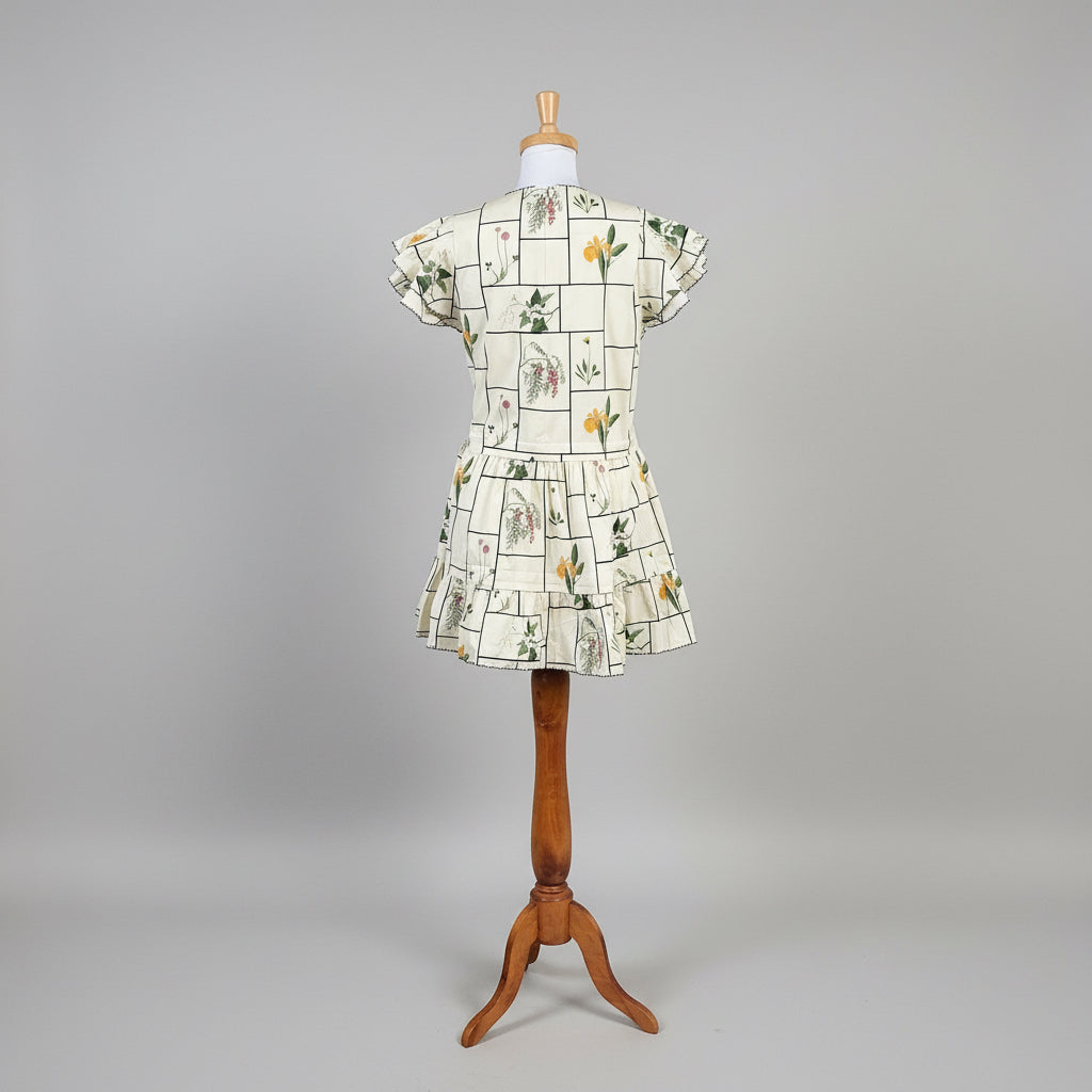 Tuckernuck cream floral Fresher Buds Nell dress, size L