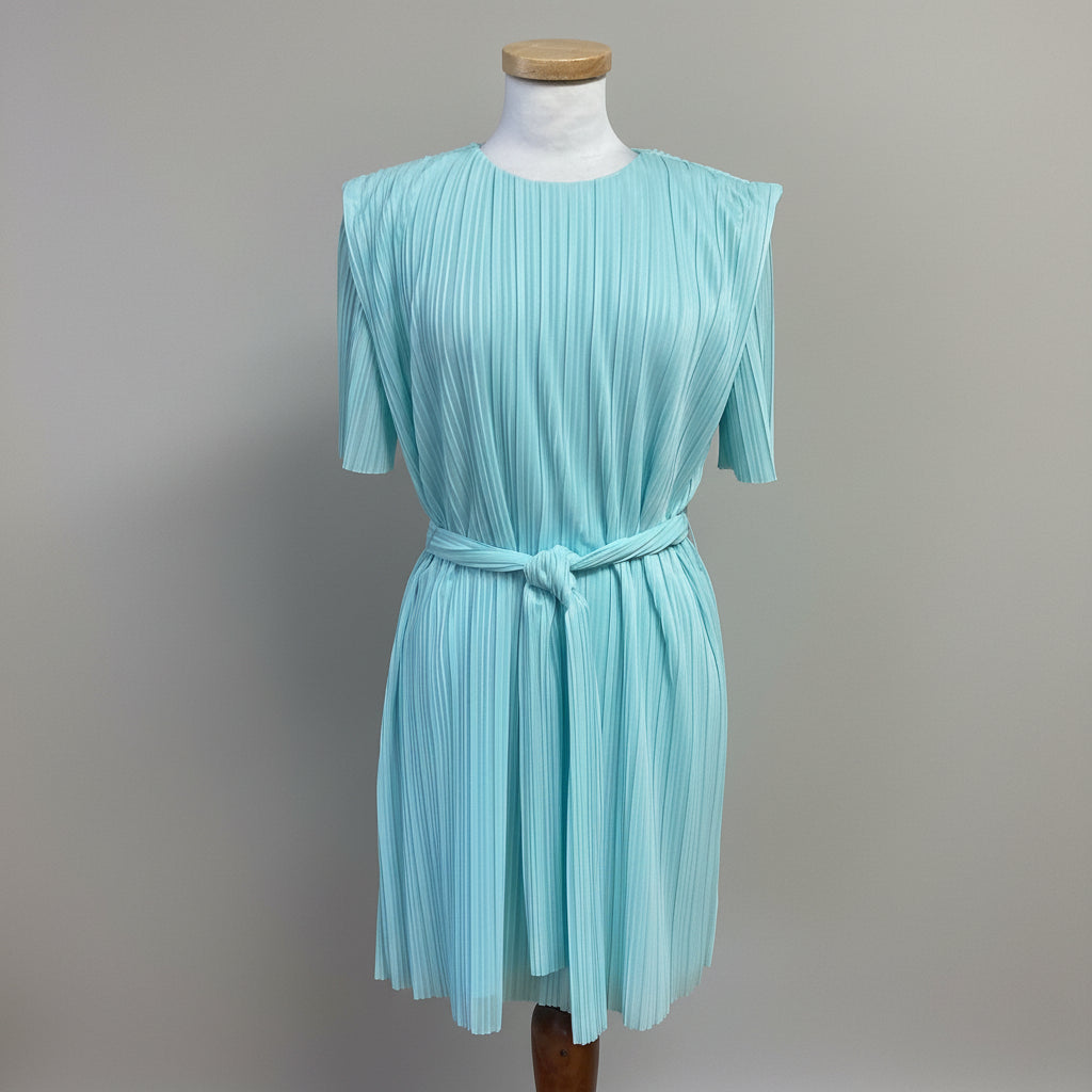 Amanda Uprichard aqua crinkle dress, size M