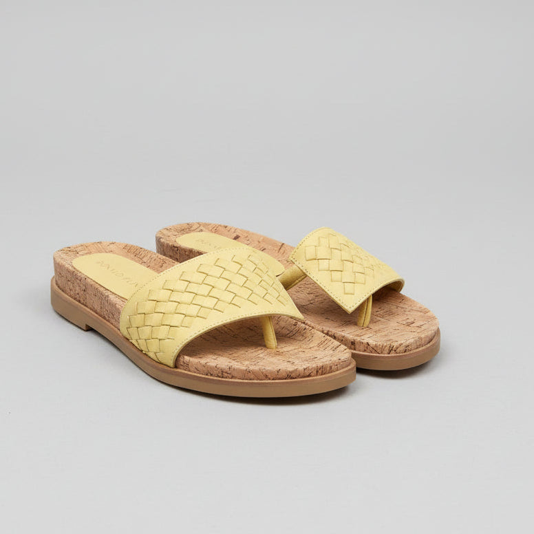 Donald J. Pliner yellow/cork sandal, Size 8.5