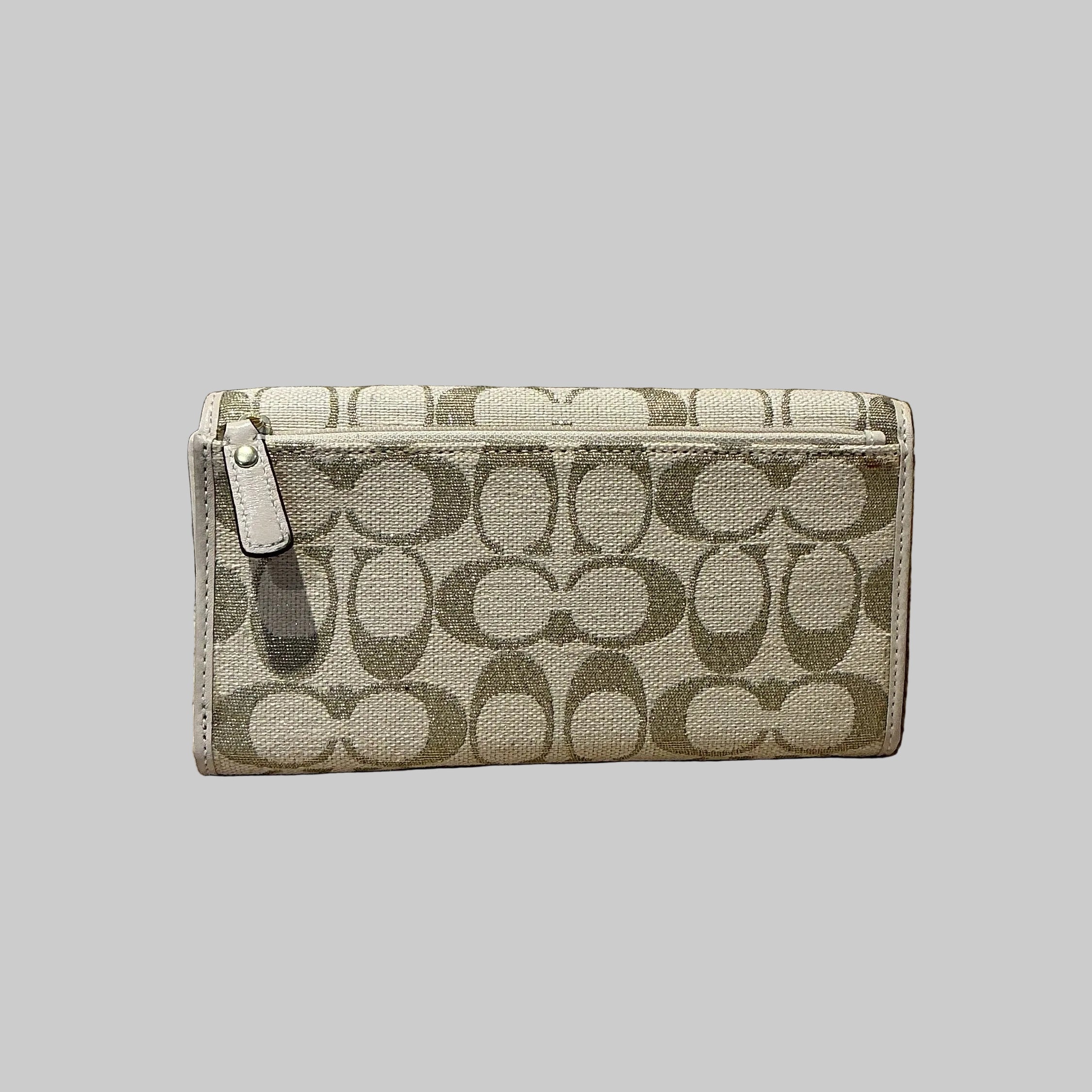 Coach cream and gold logo wallet, NEW WITH TAGS!