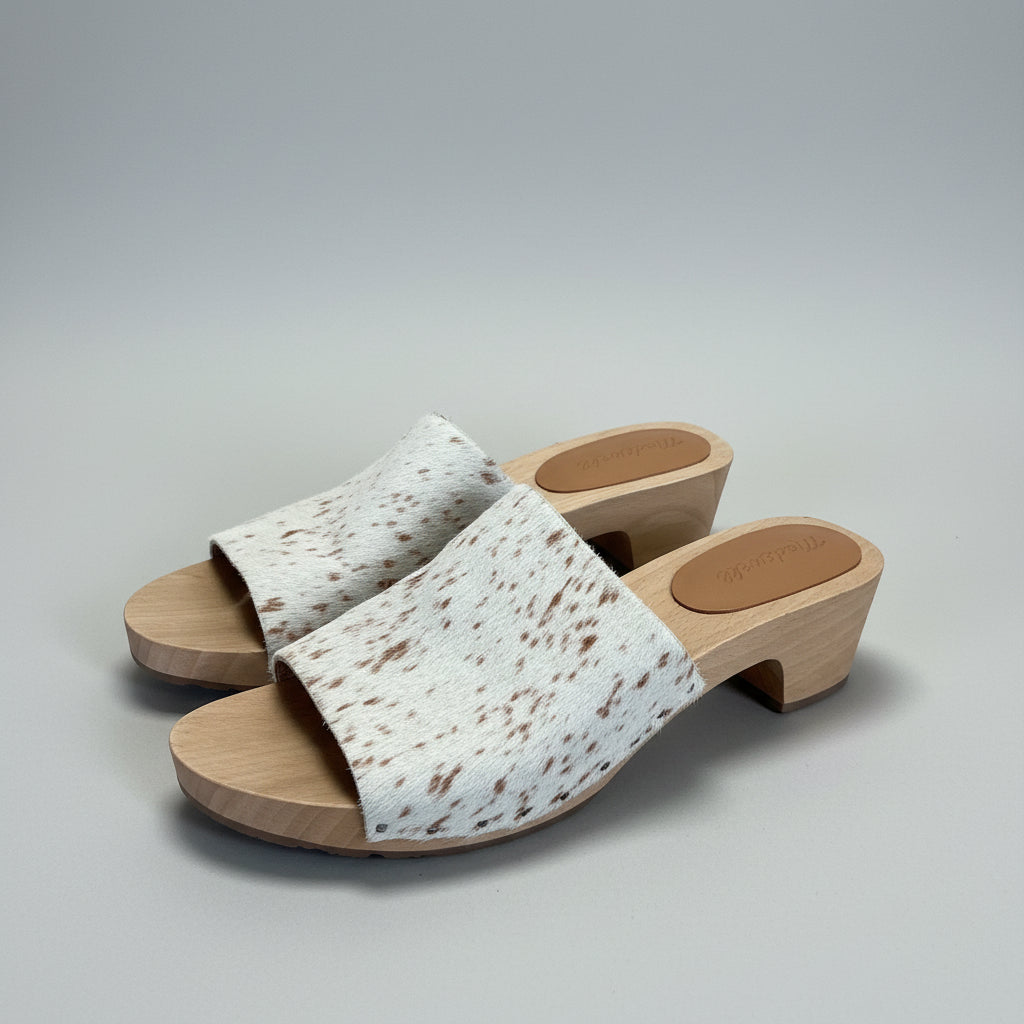 Madewell calf hair slides, size 9.5