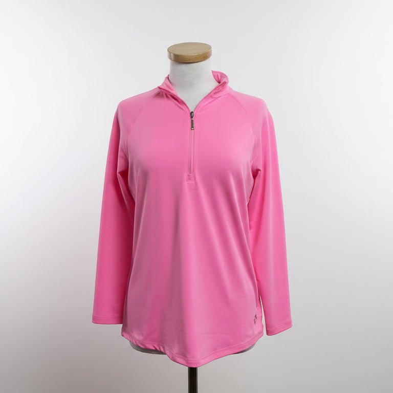 Jofit pink zip-neck top, size M